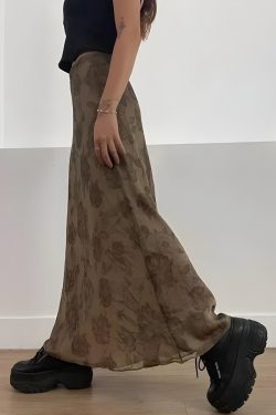 Style Core Aesthetics, New Style Trends - Fairy Grunge Floral Maxi Skirt