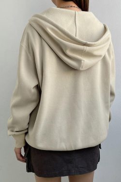 Style Core Aesthetics, New Style Trends - Fairy Grunge Floral Zip-Up Hoodie