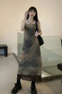 Style Core Aesthetics, New Style Trends - Fairy Grunge Forest Midi Dress