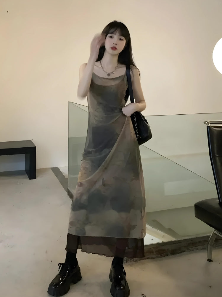 Style Core Aesthetics, New Style Trends - Fairy Grunge Forest Midi Dress Style Core Aesthetics, New Style Trends - Fairy Grunge Forest Midi Dress