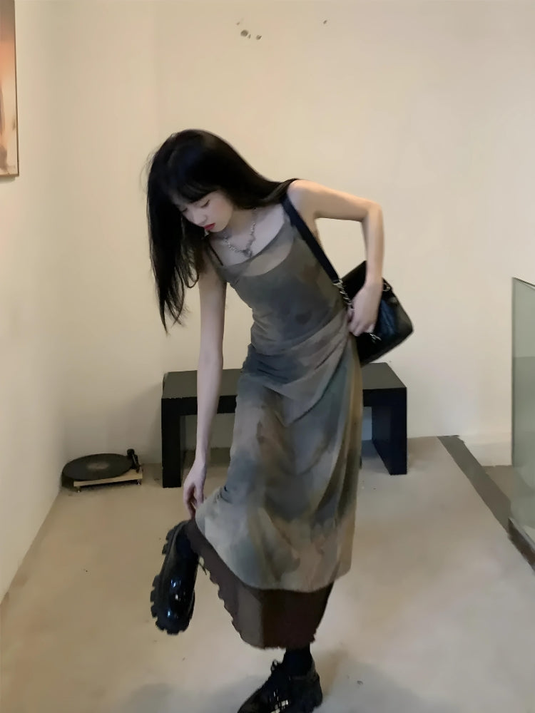 Style Core Aesthetics, New Style Trends - Fairy Grunge Forest Midi Dress Style Core Aesthetics, New Style Trends - Fairy Grunge Forest Midi Dress