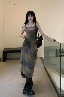 Style Core Aesthetics, New Style Trends - Fairy Grunge Forest Midi Dress
