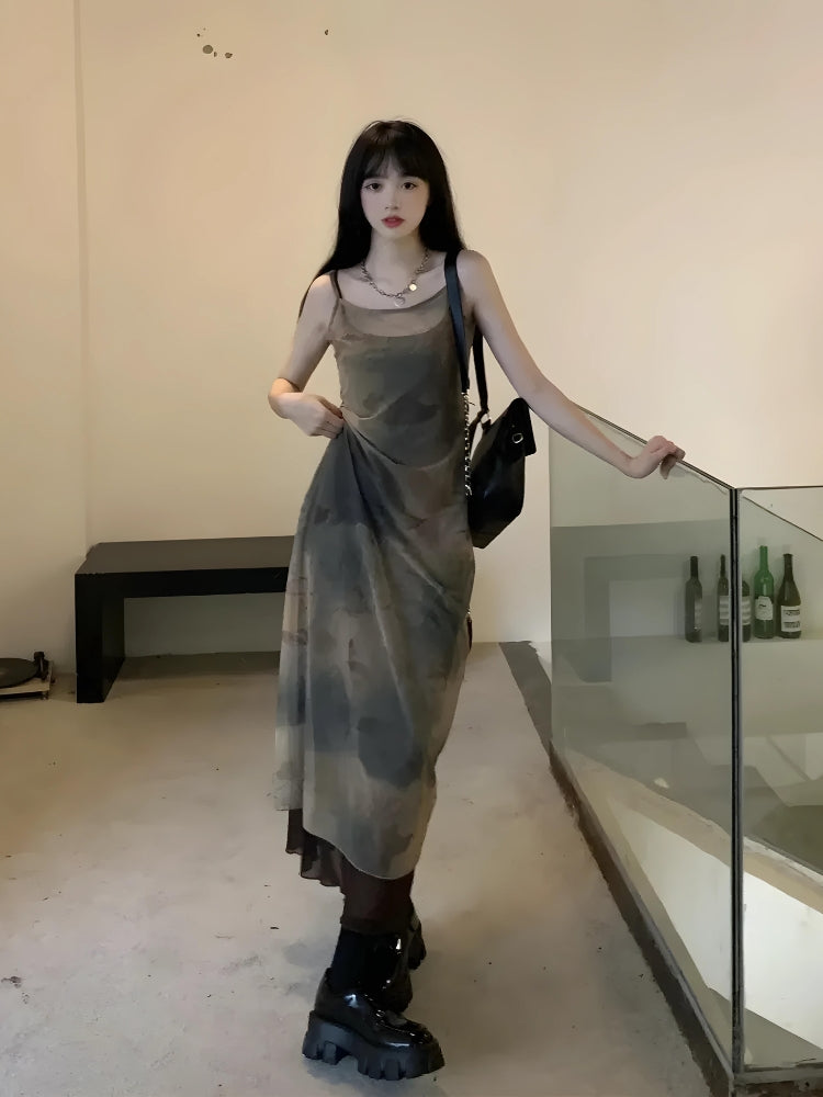 Style Core Aesthetics, New Style Trends - Fairy Grunge Forest Midi Dress Style Core Aesthetics, New Style Trends - Fairy Grunge Forest Midi Dress