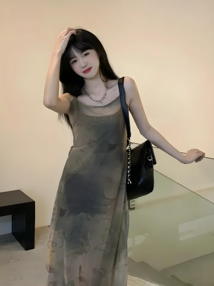 Style Core Aesthetics, New Style Trends - Fairy Grunge Forest Midi Dress Style Core Aesthetics, New Style Trends - Fairy Grunge Forest Midi Dress