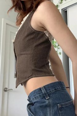 Style Core Aesthetics, New Style Trends - Fairy Grunge Lace Back Vest