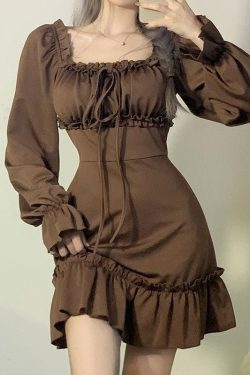 Style Core Aesthetics, New Style Trends - Fairy Grunge Ruffled Mini Dress