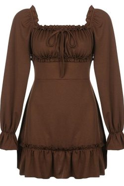Style Core Aesthetics, New Style Trends - Fairy Grunge Ruffled Mini Dress