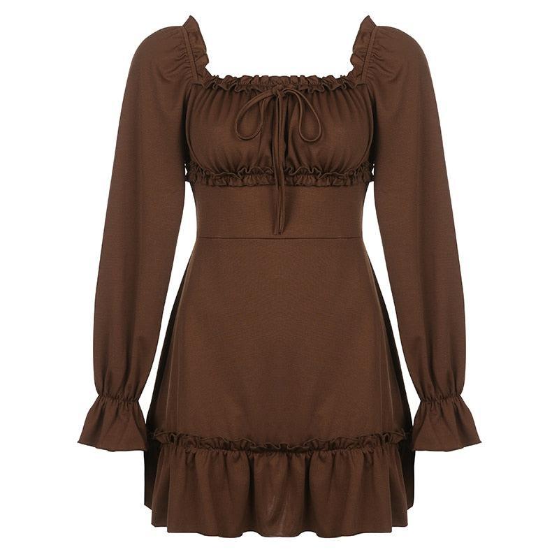 Style Core Aesthetics, New Style Trends - Fairy Grunge Ruffled Mini Dress Style Core Aesthetics, New Style Trends - Fairy Grunge Ruffled Mini Dress