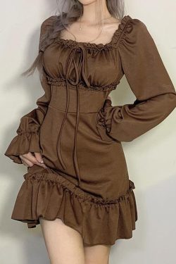 Style Core Aesthetics, New Style Trends - Fairy Grunge Ruffled Mini Dress