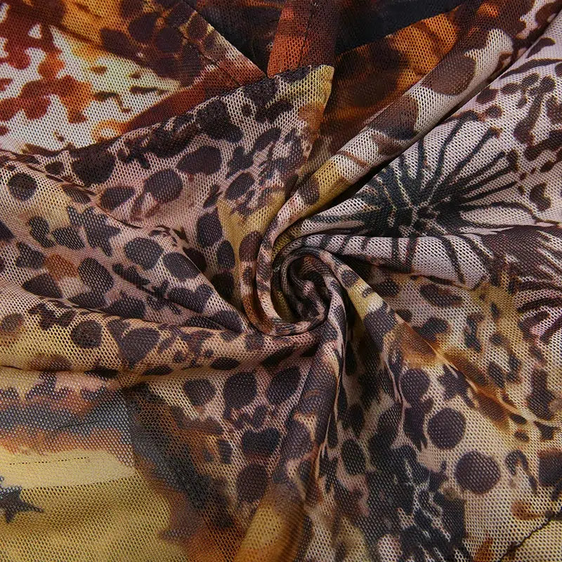 Style Core Aesthetics, New Style Trends - Fairycore Floral Mesh Top Style Core Aesthetics, New Style Trends - Fairycore Floral Mesh Top