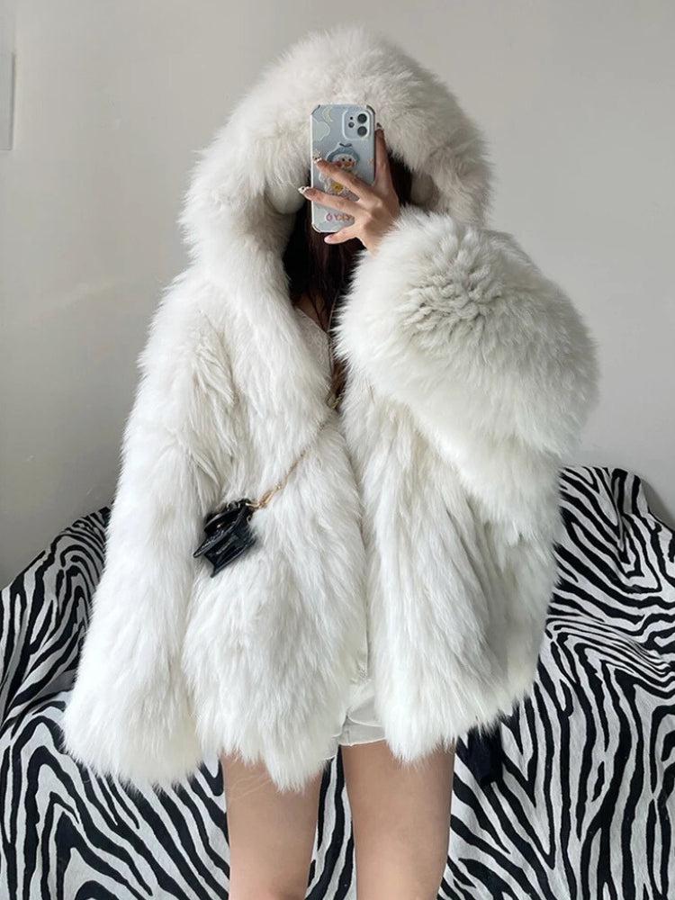 Style Core Aesthetics, New Style Trends - Faux Fur Hooded Jacket Style Core Aesthetics, New Style Trends - Faux Fur Hooded Jacket