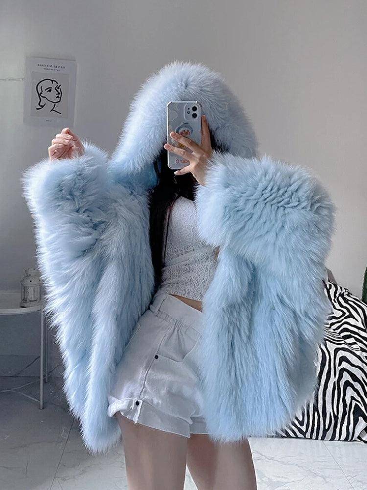 Style Core Aesthetics, New Style Trends - Faux Fur Hooded Jacket Style Core Aesthetics, New Style Trends - Faux Fur Hooded Jacket