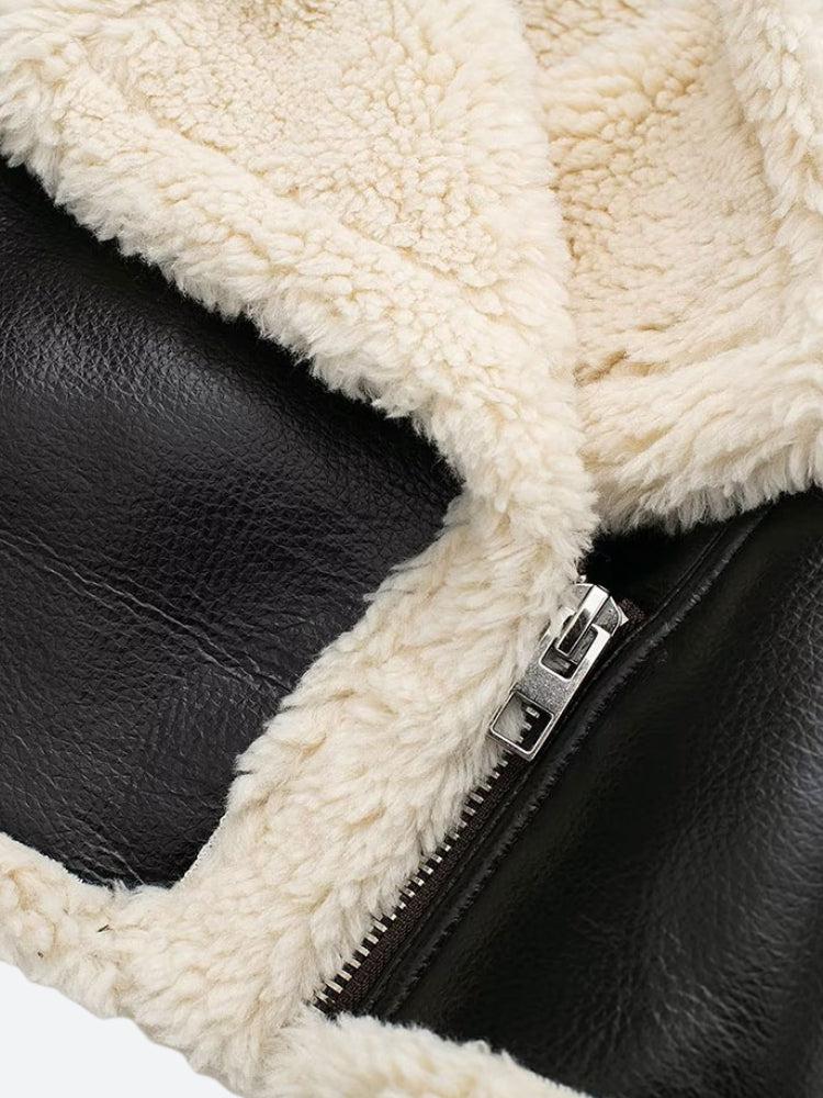 Style Core Aesthetics, New Style Trends - Faux Fur Lined Biker Jacket Style Core Aesthetics, New Style Trends - Faux Fur Lined Biker Jacket