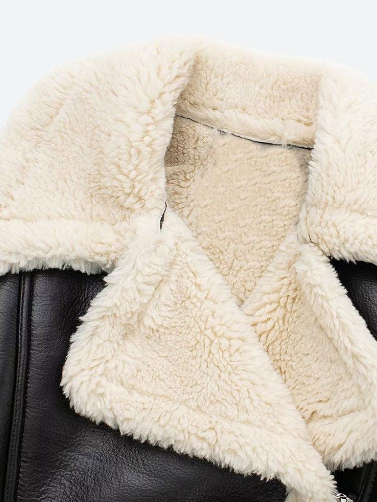 Style Core Aesthetics, New Style Trends - Faux Fur Lined Biker Jacket Style Core Aesthetics, New Style Trends - Faux Fur Lined Biker Jacket