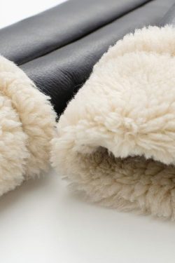 Style Core Aesthetics, New Style Trends - Faux Fur Lined Biker Jacket