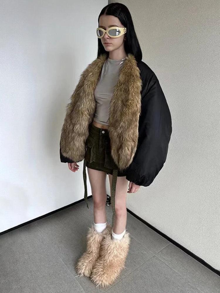 Style Core Aesthetics, New Style Trends - Faux Fur Puffer Jacket Style Core Aesthetics, New Style Trends - Faux Fur Puffer Jacket