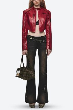 Style Core Aesthetics, New Style Trends - Faux Leather Biker Jacket