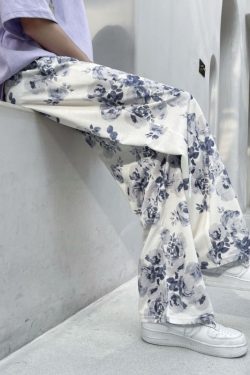 Style Core Aesthetics, New Style Trends - Flower Printed Casual Pants