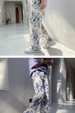 Style Core Aesthetics, New Style Trends - Flower Printed Casual Pants