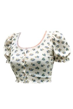 Style Core Aesthetics, New Style Trends - Foral Sin Ribbed Top