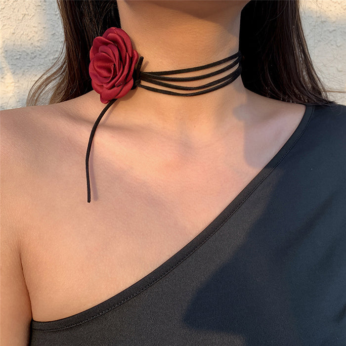 Style Core Aesthetics, New Style Trends - French Girl Rose Choker Style Core Aesthetics, New Style Trends - French Girl Rose Choker