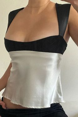 Style Core Aesthetics, New Style Trends - French Maid Satin Top
