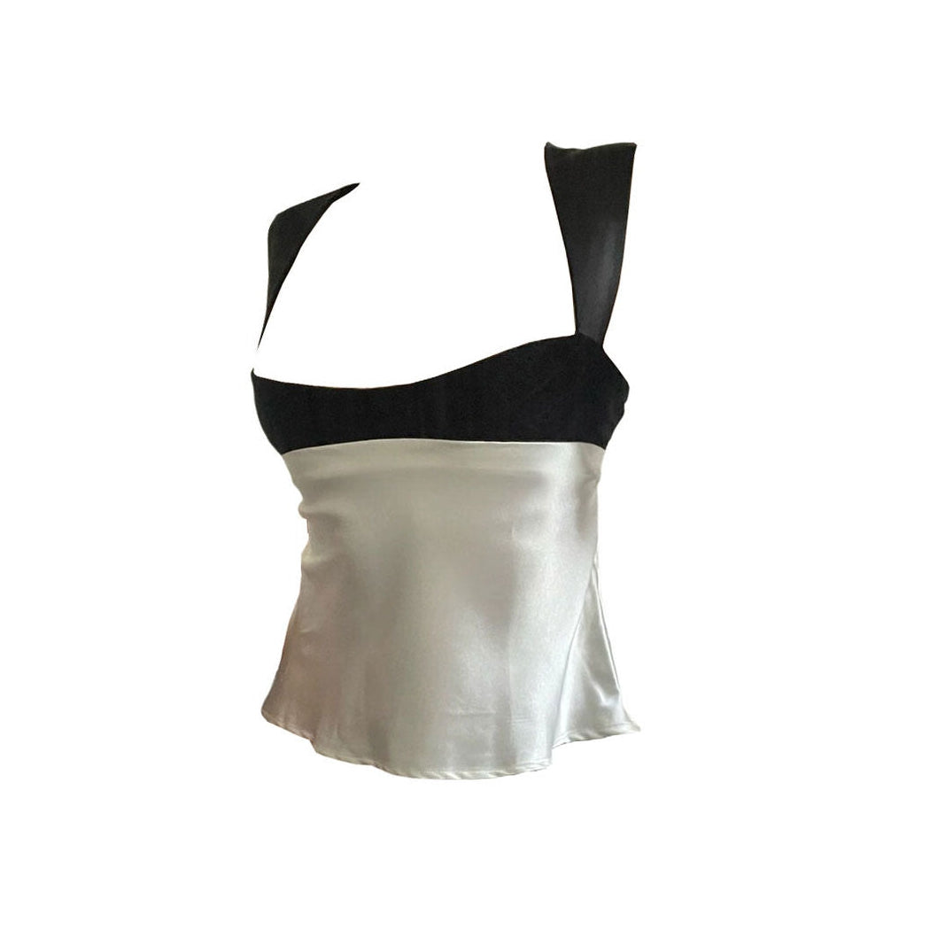 Style Core Aesthetics, New Style Trends - French Maid Satin Top Style Core Aesthetics, New Style Trends - French Maid Satin Top