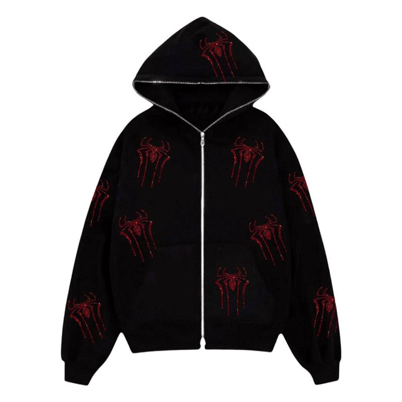 Style Core Aesthetics, New Style Trends - Full zip spiderman hoodie Style Core Aesthetics, New Style Trends - Full zip spiderman hoodie