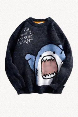 Style Core Aesthetics, New Style Trends - Funny Shark Knitted Sweater