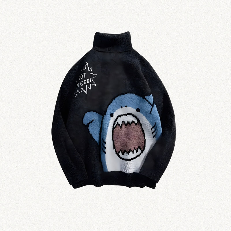 Style Core Aesthetics, New Style Trends - Funny Shark Knitted Sweater Style Core Aesthetics, New Style Trends - Funny Shark Knitted Sweater