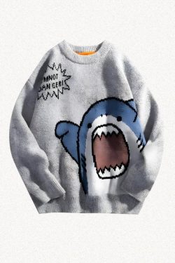 Style Core Aesthetics, New Style Trends - Funny Shark Knitted Sweater