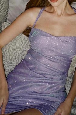 Style Core Aesthetics, New Style Trends - Glitter Backless Mini Dress