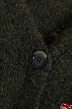 Style Core Aesthetics, New Style Trends - Goblincore Leaf Embroidery Cardigan