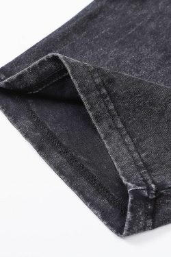 Style Core Aesthetics, New Style Trends - 'Gorgon' Acid Washed Graphic Print Cotton T-Shirt