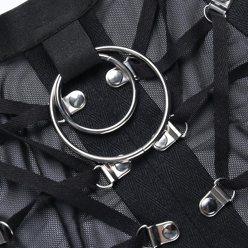 Style Core Aesthetics, New Style Trends - Goth Backless Halter Top Style Core Aesthetics, New Style Trends - Goth Backless Halter Top