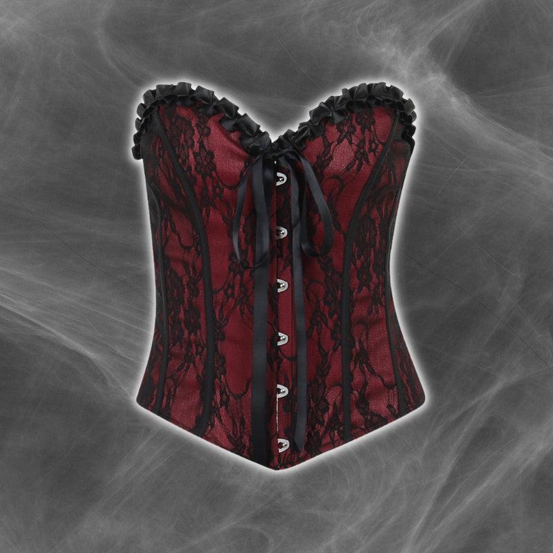 Style Core Aesthetics, New Style Trends - Goth Ribbon Detailed Corset Top Style Core Aesthetics, New Style Trends - Goth Ribbon Detailed Corset Top