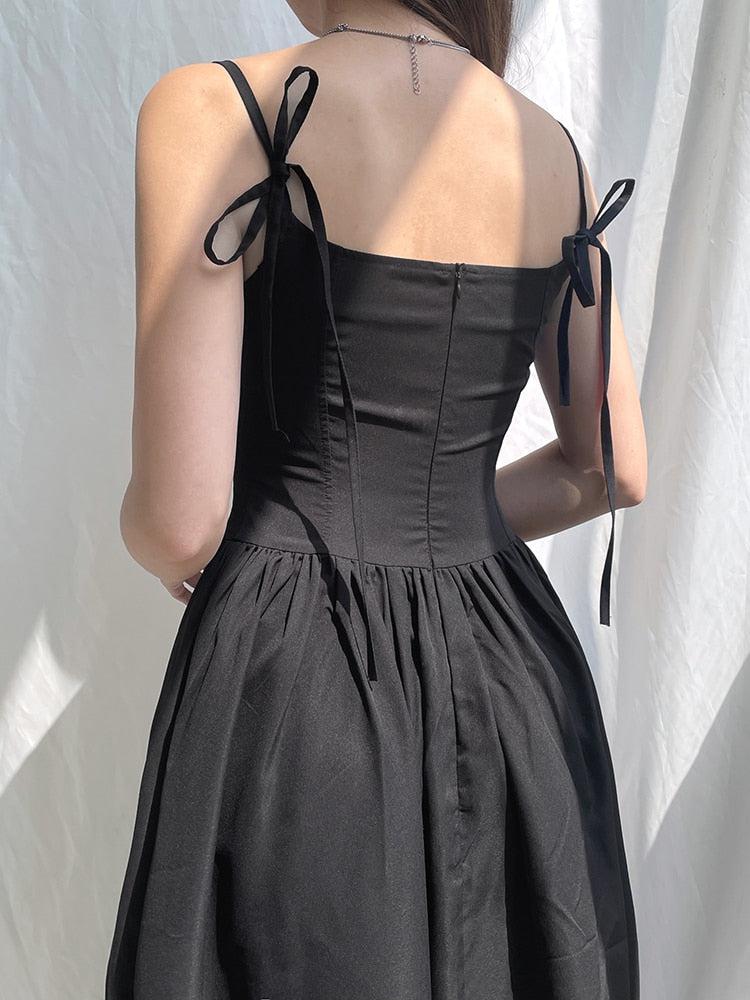 Style Core Aesthetics, New Style Trends - Goth Strap Maxi Dress Style Core Aesthetics, New Style Trends - Goth Strap Maxi Dress