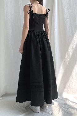 Style Core Aesthetics, New Style Trends - Goth Strap Maxi Dress
