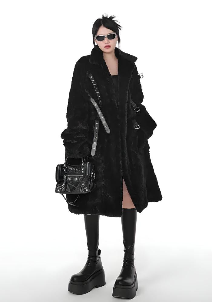 Style Core Aesthetics, New Style Trends - Gothic Faux Fur Fluffy Long Jacket Style Core Aesthetics, New Style Trends - Gothic Faux Fur Fluffy Long Jacket