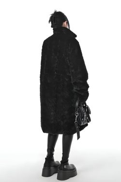 Style Core Aesthetics, New Style Trends - Gothic Faux Fur Fluffy Long Jacket