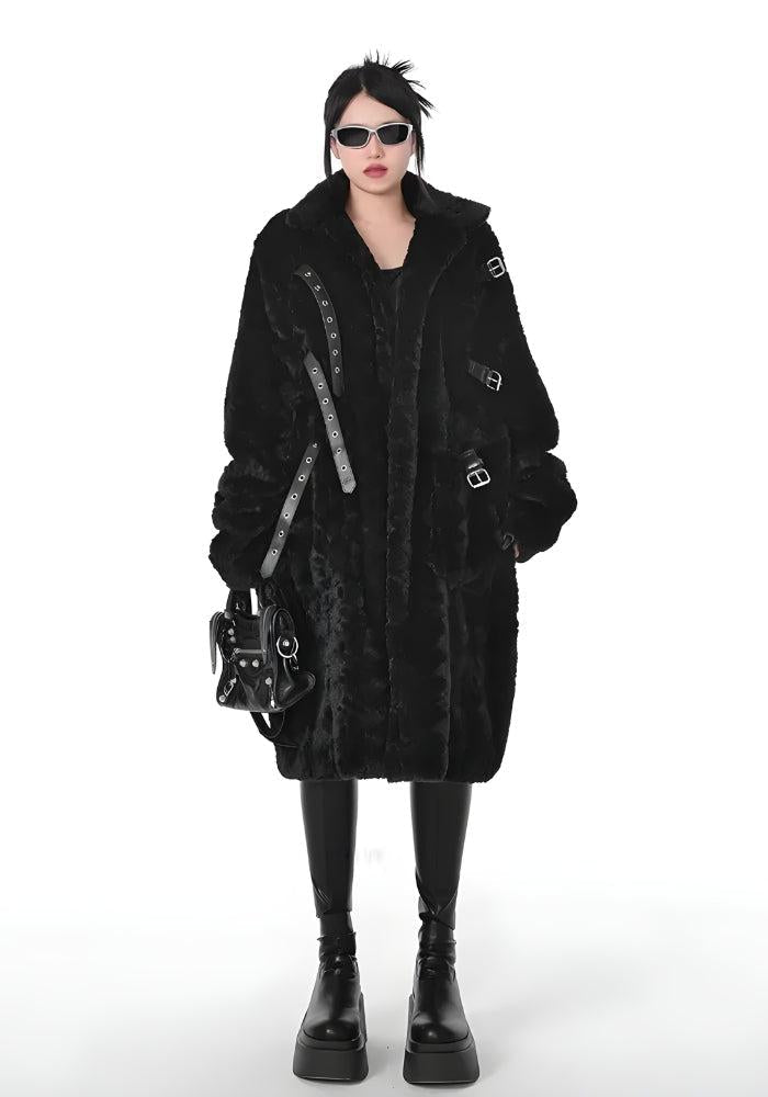 Style Core Aesthetics, New Style Trends - Gothic Faux Fur Fluffy Long Jacket Style Core Aesthetics, New Style Trends - Gothic Faux Fur Fluffy Long Jacket