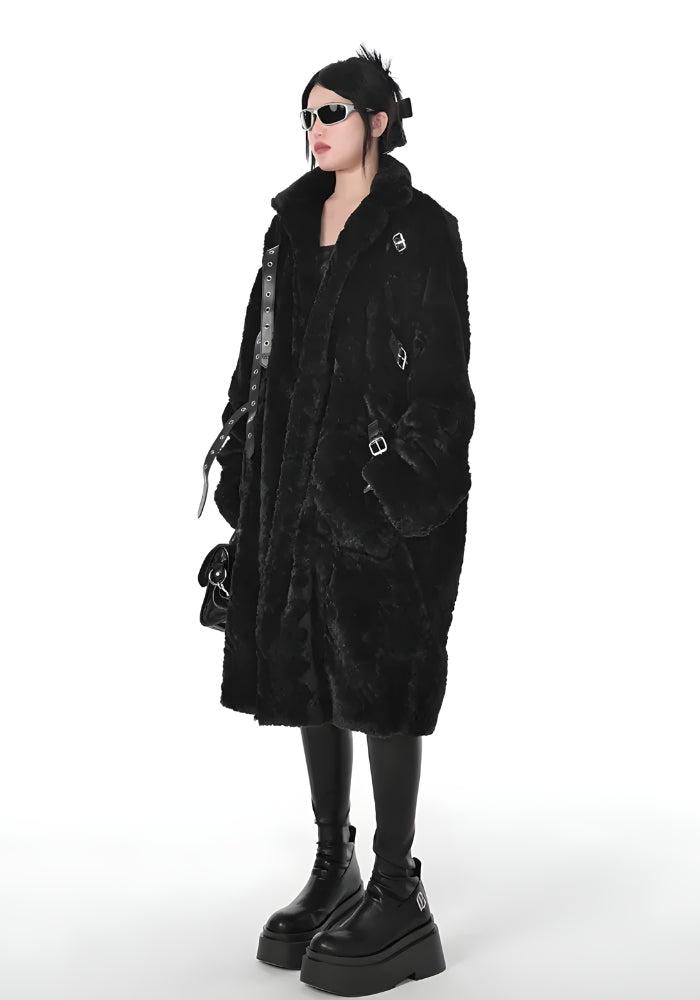 Style Core Aesthetics, New Style Trends - Gothic Faux Fur Fluffy Long Jacket Style Core Aesthetics, New Style Trends - Gothic Faux Fur Fluffy Long Jacket
