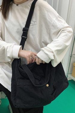 Style Core Aesthetics, New Style Trends - Grand sac à bandoulière Vintage Wash