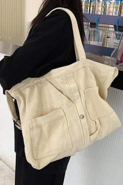 Style Core Aesthetics, New Style Trends - Grand sac à bandoulière Vintage Wash
