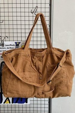 Style Core Aesthetics, New Style Trends - Grand sac à bandoulière Vintage Wash