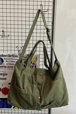 Style Core Aesthetics, New Style Trends - Grand sac à bandoulière Vintage Wash