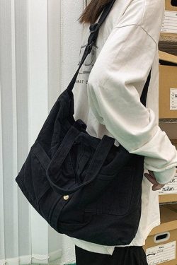 Style Core Aesthetics, New Style Trends - Grand sac à bandoulière Vintage Wash
