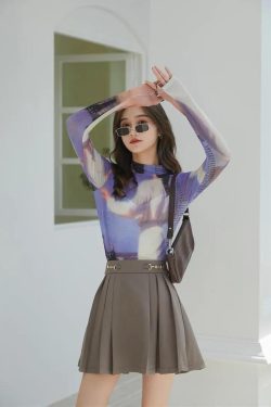 Style Core Aesthetics, New Style Trends - Graphic Women Printed Mesh Top