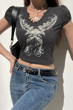 Style Core Aesthetics, New Style Trends - Grunge Aesthetic Crop Top