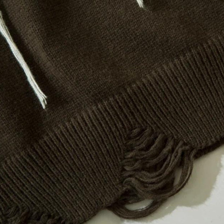 Style Core Aesthetics, New Style Trends - Grunge AK-Bullet Tasseled Sweater Style Core Aesthetics, New Style Trends - Grunge AK-Bullet Tasseled Sweater